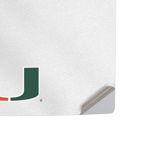University of Miami White Jersey PS5 Console Skin